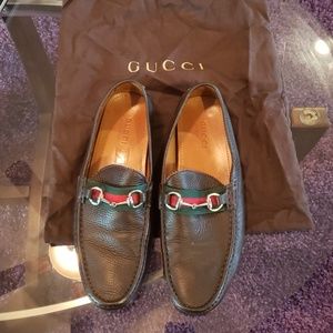 Men Gucci web loafers